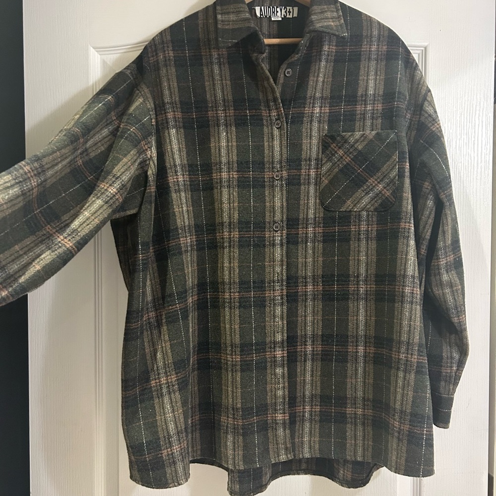 Audrey 3+1 Checkered Flannel Shirt